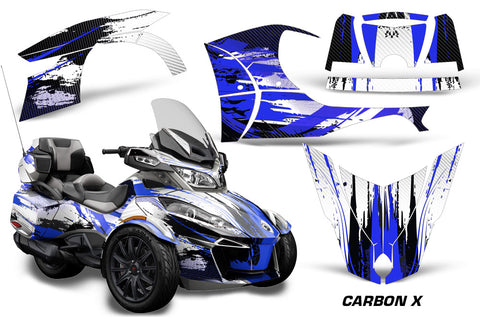 Protective designer Complete Plus Trim decal kit for Can-Am BRP Spyder RTS - 2014-2019 CarbonX