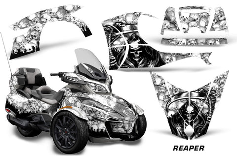 Protective designer Complete Plus Trim decal kit for Can-Am BRP Spyder RTS - 2014-2019 Grim Reaper