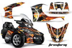 Protective designer Complete decal kit for Can-Am BRP Spyder RTS - 2010-2013 Firestorm