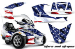 Protective designer Complete decal kit for Can-Am BRP Spyder RTS - 2010-2013 Stars N Stripes