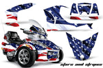 Protective designer Complete plus Trim decal kit for Can-Am BRP Spyder RTS - 2010-2013 Stars N Stripes