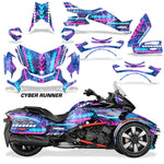 Protective designer Complete decal kit for Can-Am BRP Spyder F3-T - 2016-2024 Cyber Runner