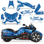 Protective designer Complete decal kit for Can-Am BRP Spyder F3-T 2016-2024 Digi Camo