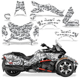 Protective designer Complete decal kit for Can-Am BRP Spyder F3-T 2016-2024 Digi Camo