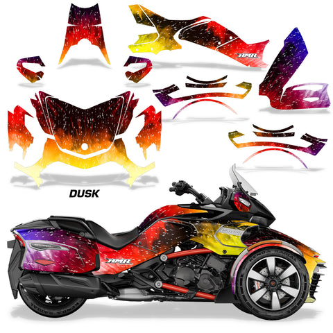 Protective designer Complete decal kit for Can-Am BRP Spyder F3-T - 2016-2024 Dusk