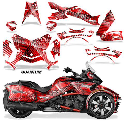 Protective designer Complete decal kit for Can-Am BRP Spyder F3-T 2016-2024 Quantum