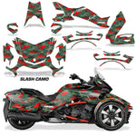 Protective designer Complete decal kit for Can-Am BRP Spyder F3-T 2016-2024 Slash Camo