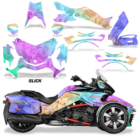 Protective designer Complete decal kit for Can-Am BRP Spyder F3-T - 2016-2024 Slick