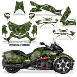 Protective designer Complete decal kit for Can-Am BRP Spyder F3-T 2016-2024 Special Force