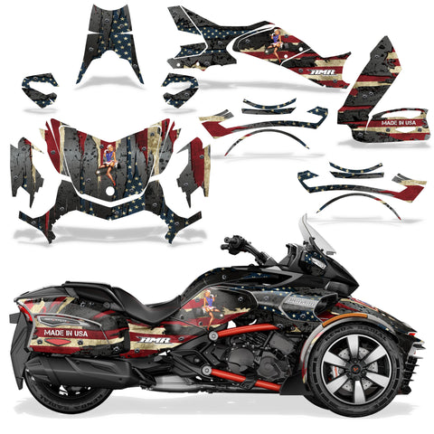 Protective designer Complete decal kit for Can-Am BRP Spyder F3-T - 2016-2024 WW2