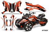 Protective designer Complete decal kit for Can-Am BRP Spyder F3-S - 2016-2024 Attack