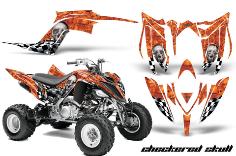 Yamaha Raptor 700R 2013-2022 ATV Graphic Kit Checkered Skull