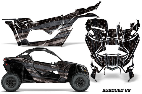 Can Am Maverick X3,X DS & X RS Full Graphic Kit - 2 Door 2016-2022 Subdued V2