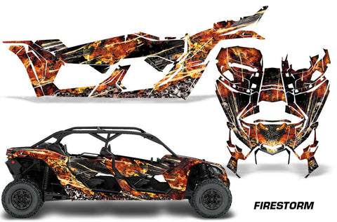 Can Am Maverick X3,X DS & X RS Full Graphic Kit - 4 Door 2016-2022 FireStorm