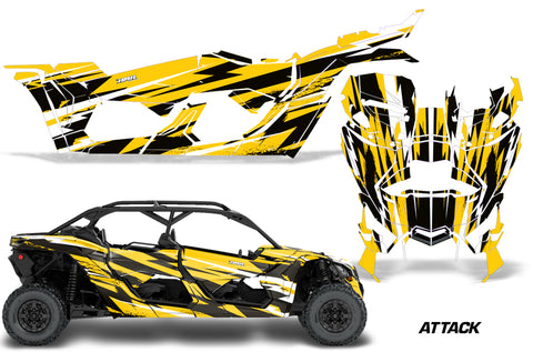 Can Am Maverick X3,X DS & X RS Full Graphic Kit - 4 Door 2016-2022 Attack