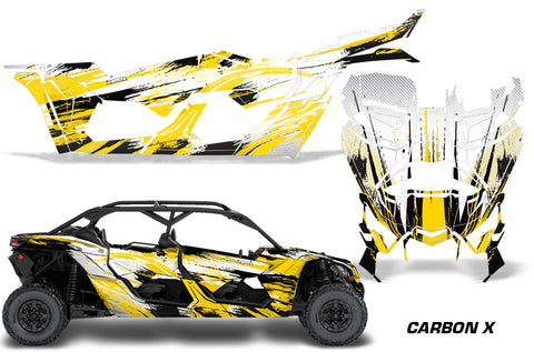 Can Am Maverick X3,X DS & X RS Full Graphic Kit - 4 Door 2016-2022 CarbonX