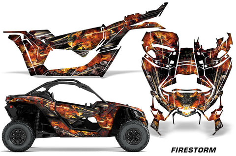 Can Am Maverick X3,X DS & X RS Full Graphic Kit - 2 Door 2016-2022 FireStorm