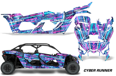 Can Am Maverick X3,X DS & X RS Full Graphic Kit - 4 Door 2016-2022  Cyber Runner