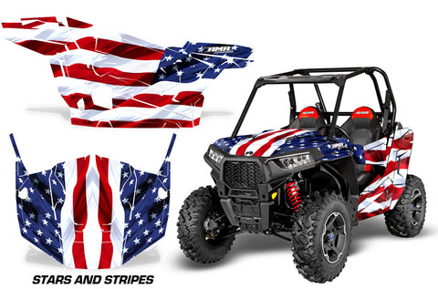 Polaris RZR 900S & 1000S Graphics Kit - 2 Door 2015-2020 Stars N Stripes