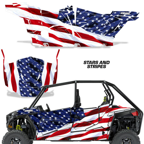 Polaris RZR 900S & 1000S Graphic Kit  4 Door 2015-2020 Stars & Stripes