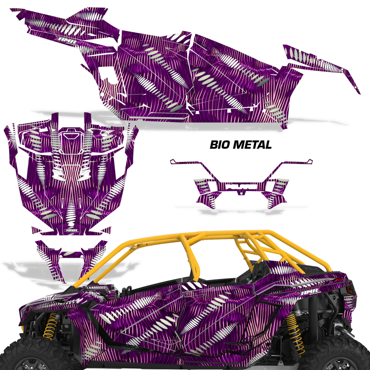 Polaris RZR Pro XP Graphic Kit 4-Door 2020-2024 Bio Metal – X-Hivent