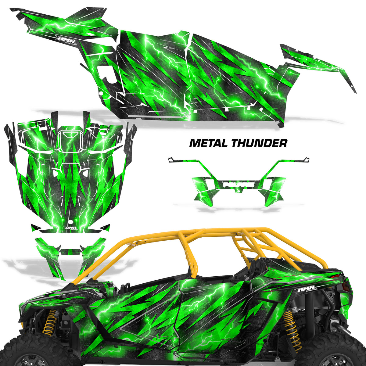 Polaris RZR Pro XP Graphic Kit 4-Door 2020-2024 Metal Thunder – X-Hivent