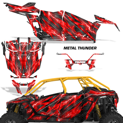 Polaris RZR Pro XP  Graphic Kit 4-Door 2020 & Up Metal Thunder