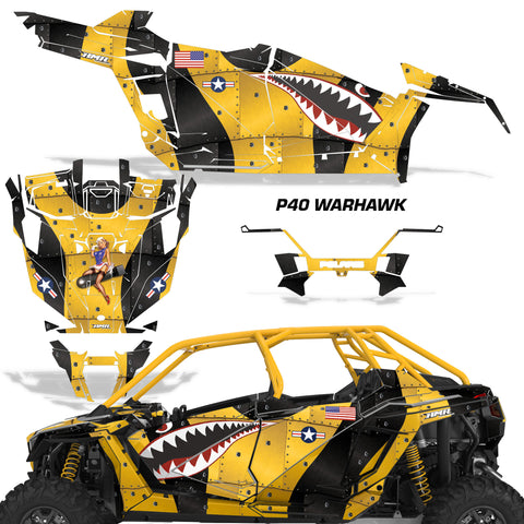 Polaris RZR Pro XP  Graphic Kit 4-Door 2020 & Up P40 WarHawk