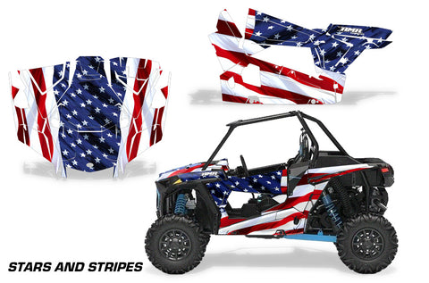 Polaris RZR Turbo & Turbo S Graphic Kit - 2 Door 2019-2022 Stars & Stripes