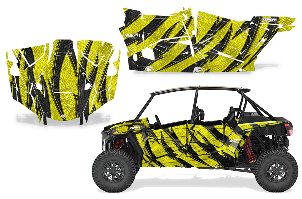 Polaris RZR Turbo & Turbo S Graphic Kit - 4 Door 2019-2022 Dragon Flow ...