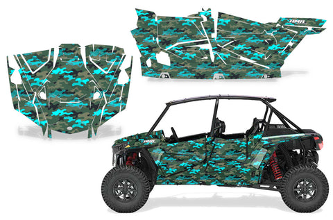 Polaris RZR Turbo & Turbo S Graphic Kit - 4 Door 2019-2022 Slash Camo