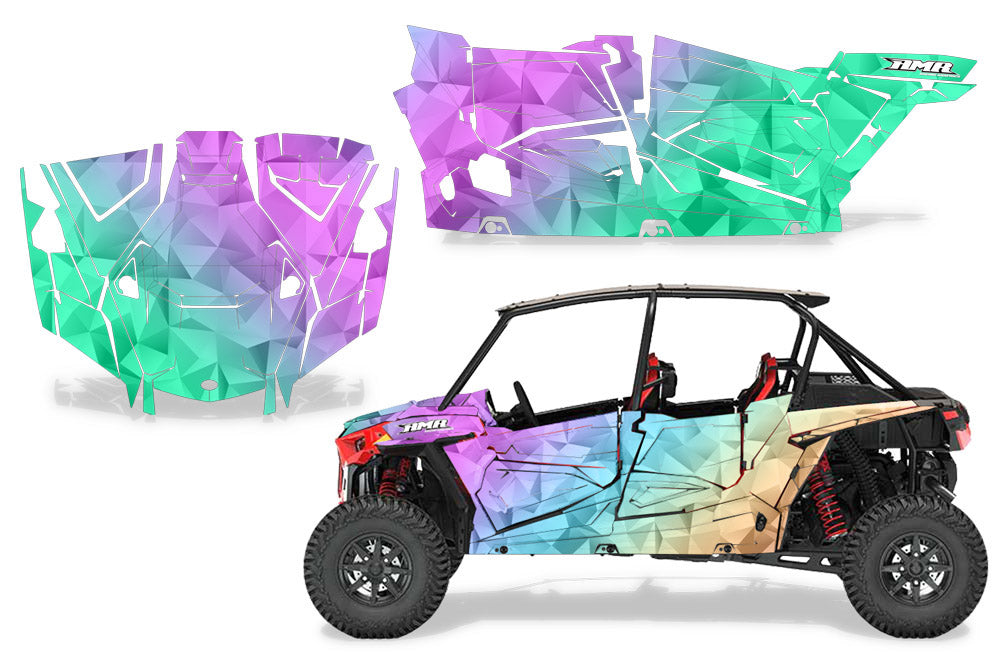 Polaris RZR Turbo & Turbo S Graphic Kit - 4 Door 2019-2022 Slick – X-Hivent