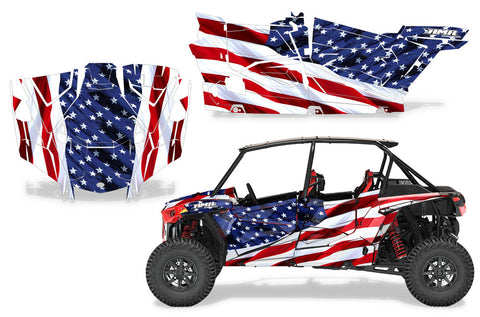 Polaris RZR Turbo & Turbo S Graphic Kit - 4 Door 2019-2022 Stars & Stripes