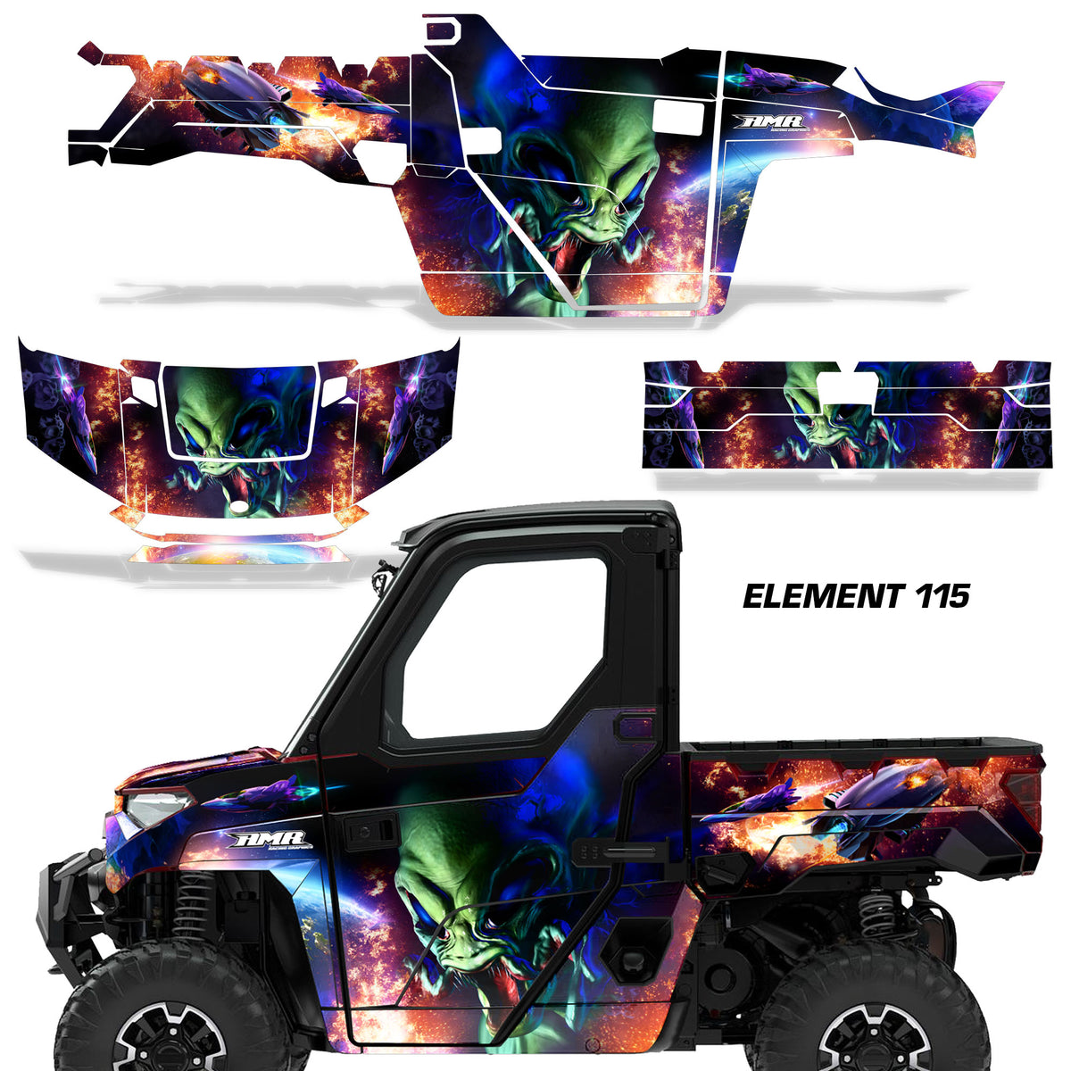 Polaris Ranger 1000 XP Graphics Kit With Door Decals- 2 Door 2018 & Up ...