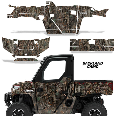 Polaris Ranger 1000 XP Graphics Kit With Door Decals- 2 Door 2018 & Up Blackland Camo