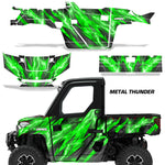 Polaris Ranger 1000 XP Graphics Kit With Door Decals- 2 Door 2018 & Up Metal Thunder