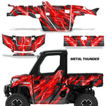 Polaris Ranger 1000 XP Graphics Kit With Door Decals- 2 Door 2018 & Up Metal Thunder