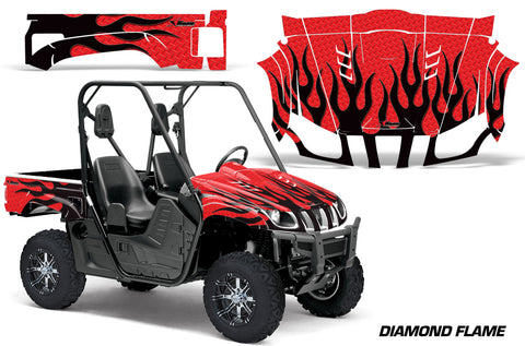 Yamaha Rhino Graphics Kit - 2 Door All Years Diamond Flame